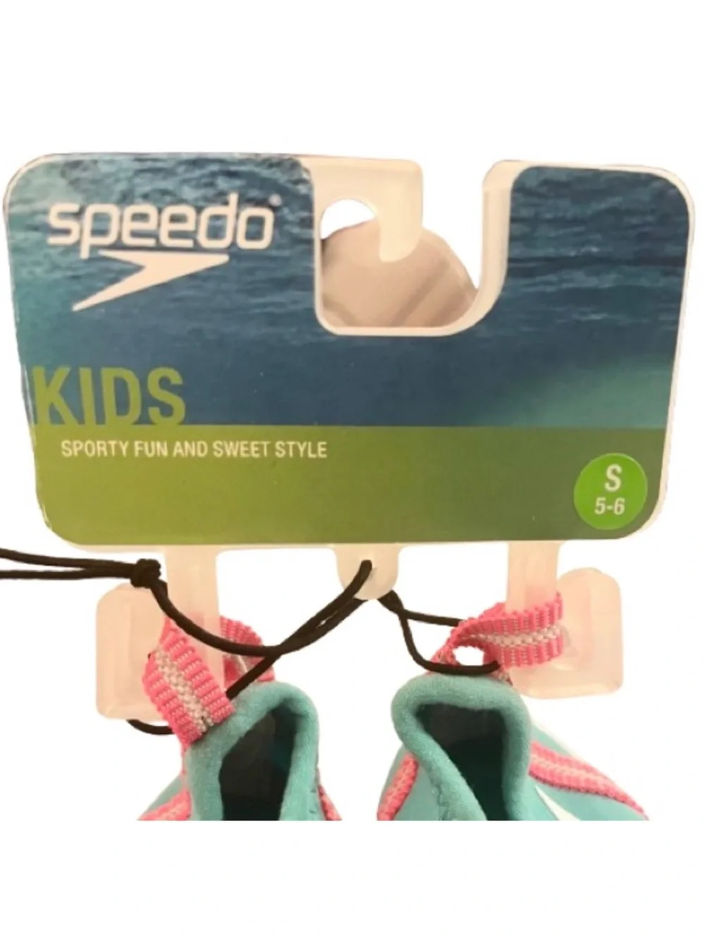 🆕- Speedo Toddler Girls' Water Shoes - Turquoise/Pink Size S (5-6)